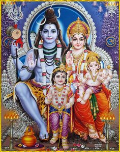 the hindu god and his family