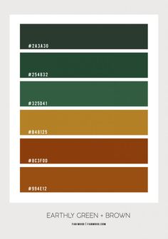 the color scheme for earthly green and brown