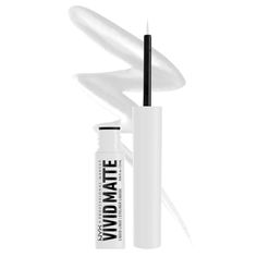 Get Ultra-Matte, Vivid Lines With Nyx Professional Makeup's Vivid Matte Liquid Liner In White! Easy Glide, Smear-Resistant Formula Allows You To Freely Experiment With Graphic Lines And Wings. Super-Thin, Precise Tip Gives You Total Control Over Your Liner Thickness And Definition Every Time. Always Cruelty-Free. Nyx Makeup, Liquid Liner, Nyx Professional Makeup, Makeup Eyeliner, Nyx, Womens Makeup, Cruelty Free, Eyeliner, Makeup