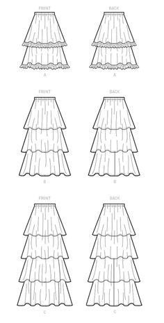 the steps to make a tiered skirt with ruffles on top and bottom