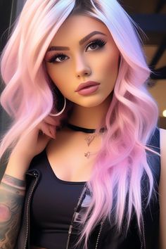 Female Character Inspiration Pink Hair, Pink Haired Female Character, Girl With Pink Hair Art, Maroon Hair, Female Hair, Female Character Concept, Beautiful Hair Color, Hair Color For Women, Dress Cake