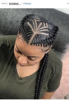 Two Braids With Design, Braids Scalp, Small Cornrows, African American Braided Hairstyles, Feed Ins, Feed In Braids, Hair Projects, Hair Magic