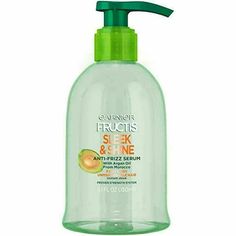 Garnier Fructis Sleek & Shine Anti-Frizz Serum Frizzy Dry Unmanageable Hair Garnier Fructis Sleek & Shine Anti-Frizz Serum, Frizzy, Dry, Unmanageable Hair, 5.1 fl. oz. Style Name:Anti-Frizz Serum | Size:5.1 Fl Oz | Configuration:1 Count Product Description Fructis Sleek & Shine Anti-Frizz Serum with Argan Oil from Morocco soaks into frizzy, dry, unmanageable hair for lasting smoothness and shine. â?¢ Get instant sleek with Sleek and Shine shampoo, conditioner and leave-in treatment â?¢ Hair serum with Argan Oil from Morocco â?¢ Soaks into frizzy, dry, unmanageable hair for lasting smoothness and shine â?¢ Long lasting frizz control *With shampoo, conditioner and leave-in treatment. Itâ??s more than Argan Oilâ?¦ itâ??s a fortifying smoother for long lasting frizz control. Paraben-free Sleek Ogx Hair Products, Best Hair Serum, Anti Frizz Serum, Anti Frizz Hair, Dry Itchy Scalp, Garnier Fructis, Home Remedies For Hair, Festival Hair, Frizz Control