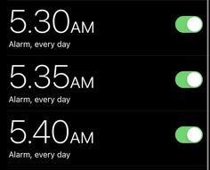 an alarm clock is displayed on the iphone's screen, with different time zones