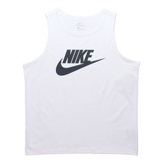 Nike AS Men's Nike Sportswear TANK ICON FUTURA White AR4992-101 (Casual/Breathable) White Activewear With Three Stripes And Athletic Fit, White Activewear With Three Stripes For Sports, White Three Stripes Activewear For Sports, Casual Activewear With Logo Print In Athletic Fit, Casual Activewear With Logo Print And Athletic Fit, Casual Athletic Fit Activewear With Logo Print, Casual Adidas Activewear For Light Sports, White Activewear With Three Stripes For Workout, White Three Stripes Activewear For Workout