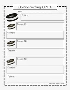 an opinion writing worksheet with the words opinion written in black and white on it