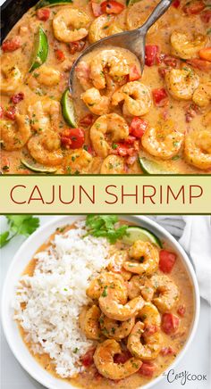 shrimp with white rice and a Cajun sauce Seafood Sandwiches, The Cozy Cook, Cajun Shrimp Recipes, Cozy Cook, Shrimp Recipes Healthy, Shrimp Dinner, Shrimp And Rice, Shrimp Recipes For Dinner, Cajun Shrimp