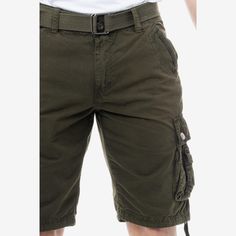 Men's 12.5" Inseam Cargo Shorts.They are constructed with quality & durable material for long-lasting comfort and breathability. Features 6 Large Pockets, 2 Side Slant Pockets, 2 Cargo Snap Closure Flap Pockets & 2 Back pockets.Detailed Pockets:Twill Tape & Grommet Detail on Cargo Pockets.Knee Length Hem:12.5" Inseam.Belt Included!Includes Canvas Weave Belt.DURABILITY:Made of 100% Cotton Material Green Utility Cargo Shorts With Hip Pockets, Green Utility Short Pants, Green Cargo Shorts With Hip Pockets For Outdoor, Green Short Utility Pants, Green Cargo Pants With Belt Loops For Outdoor Activities, Green Cargo Pants With Belt Loops For Outdoor, Green Short Pants With Hip Pockets, Green Cotton Cargo Shorts For Outdoor Activities, Green Utility Shorts With Belt Loops