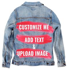 Denim INK Custom Jean Jacket Add Text Upload Image Customize Denim Jacket Online Custom Denim Jacket Men, Harley Quinn Print, Customized Denim, Customised Denim Jacket, Custom Jean, Custom Jean Jacket, Denim Jacket And Jeans, Custom Denim Jacket, Everyday Jacket