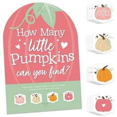 the instructions for how many little pumpkins can you find?