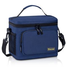 an image of a blue lunch bag