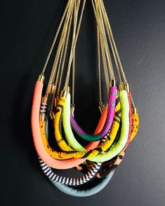 "Designed for the fashionistas of the world! Turn heads with our stunning shapeable collars! Mold them into your desired shape to form a truly unique statement piece. Add this vibrant necklace to your jewelry collection as the perfect pop of color to beautifully enhance any look.   Materials 100% Recycled Textile Brass Findings   Length  Approx. 24\"   Custom orders are always welcome! 100% Handmade with LOVE! ❤️" Fabric Necklaces, Textile Necklace, Fabric Necklace, Jewellery Making Materials, Statement Art, Fabric Accessories, Textile Jewelry, Accessories Handmade, African Fabric