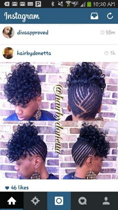 Mohawk Loc Styles, Updos With Curls, Up Do Braids, Mohawk Braid Styles, Braids 2023, Curly Hair Updos, Loc Updos, Crochet Hair Styles Freetress