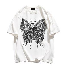 Elevate your style with our Ink Painting Butterfly T-Shirt. Crafted with a stunning ink painting design of delicate butterflies, this shirt exudes elegance and sophistication. From its soft and comfortable fabric to its unique and artistic print, this shirt is perfect for adding a touch of luxury to any outfit. Features: -100% Cotton -Crew Neckline -Butterfly -Dropped Shoulder -Regular fit -Unisex style Painting Butterfly, Butterfly T Shirt, Free Socks, Free Bracelet, Fashion App, Grey And Beige, Ink Painting, Unisex Style, Elevate Your Style