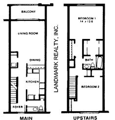 the floor plan for two bedroom apartments