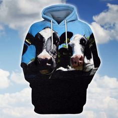 Couple of Holstein Cows 3D Hoodie Holstein Cows, New Year Eve, National Day