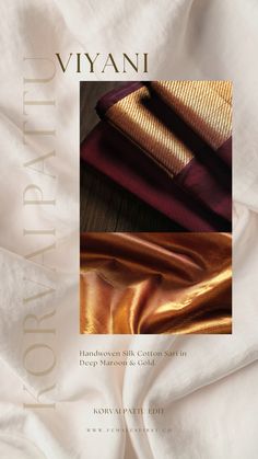 Korvai Silk Sarees, Saree Brand Instagram Feed Ideas, Saree Branding, Indian Clothing Brands, Boutique Names, Adobe Photoshop Design, Fabric Photography, Deep Maroon, Business Photoshoot