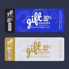 two gift vouchers with the same price