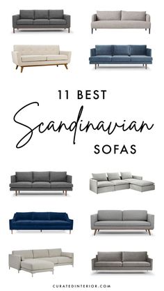 the 11 best scandinavian sofas for your living room or bedroom in one piece, with different styles and colors