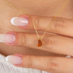 "Citrine stone; It is a stone believed to bring prosperity and abundance. For this reason, it is also called the 'Money Stone'. With its minimalist design, our oval citrine necklace is a jewel that you can use daily and on special occasions. It is a nice gift for yourself and your loved ones. The birthstone for those born in November is citrine. 🔸🔸 Our elegant, style and stylish products suitable for special occasions and daily use are produced with love and care for you and your loved ones. ? Citrine Necklace Simple, November Birth Stone Jewelry, Orange Stone Necklace, Oval Topaz Birthstone Necklace, Topaz Birthstone Gemstones For Gifts, Topaz Oval Pendant Jewelry As A Gift, Oval Topaz Pendant Jewelry Gift, Topaz Oval Pendant Jewelry For Gift, Oval Pendant Topaz Necklace For Gift