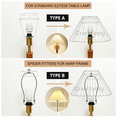 the different types of lamps are shown here