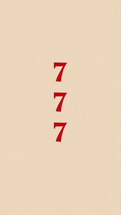 an image of the number seven in red on a beige background