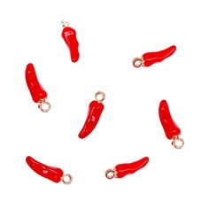 PRICES MAY VARY. Package includes: 30 pcs cute red chili pepper charms Size: Each pendant measures about 17mm x 5mm; small items, please check it before purchasing Material: Made of good quality alloy metal with beautiful color coating, anti-rust and corrosion resistant, exquisite workmanship. Application: Great for jewelry making, such as earrings, necklace, bracelet and dangle, keyring and sweater chain Wonderful gift to your loved ones, DIY handmade lovers or even yourself for valentine's day Red Dangle Charms With Lobster Clasp, Novelty Red Charms Jewelry, Red Novelty Jewelry With Charms, Novelty Red Jewelry With Charms, Vegetable Jewelry, Diy Jewelry Earrings, Jewelry Earring, Red Chili, Jewelry Making Charms