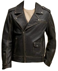 Description   Take your cafe racer motorcycle for a joy ride with this remarkable biker jacket that people love. With its classic and stylish design, this jacket will make the perfect addition to your wardrobe while enhancing your biking experience. New with tags, this brown distress leather jacket is brilliantly designed, soft to the touch, and perfect for all seasons. This motorcycle jacket is guaranteed to be the last one you’ll ever buy, providing you with a lifetime of everyday use. Genuine Distressed Leather Jacket, Joy Ride, Cafe Racer Motorcycle, Genuine Leather Jackets, Brown Leather Jacket, Distressed Leather, Biker Jacket, Motorcycle Jacket, Cafe Racer