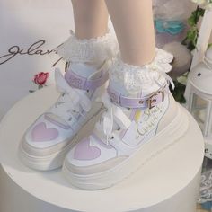 Macaron Campus Style Lolita Sneakers Are Cute and Sweet All-match Autumn and Winter Thick-soled Height-increasing Shoes Cute White Closed Toe Sneakers, Cute High-top Sneakers With Round Toe For Spring, Cute Spring High-top Sneakers With Round Toe, Cute Sneakers With Rubber Sole, Cute Canvas Shoes With Vulcanized Sole, Cute High-top Sneakers For Spring, Cute Canvas Shoes With Round Toe For Streetwear, Cute Lace-up Sneakers With White Sole, Cute Lace-up Canvas Shoes With White Sole