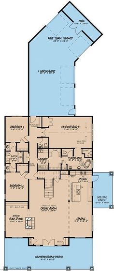 the floor plan for this modern home