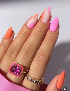 Amazing Nails, Pretty Acrylic Nails, Mani Pedi, Pink Nails, Fun Nails, Nail Ideas, Nail Inspo, Acrylic Nails, Manicure