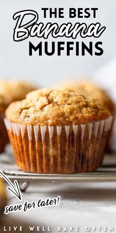 the best banana muffins save for later