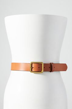 Classic as can be, the Emerson is a luxe leather belt offered in a rainbow of colors (by popular demand). | The Emerson Belt by Anthropologie in Brown, Women's, Size: XL, Leather/Metal Women’s Belts, Brown Belt Women, Thrifting Ideas, Mom Clothes, Cute Belt, Belt Style, Brown Belt, Mom Outfits, Leather Belts