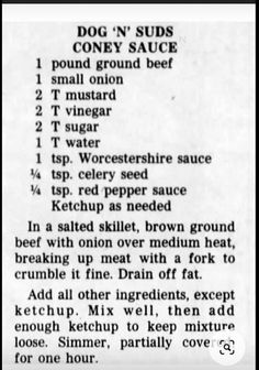 an old recipe is shown with instructions to make it easier for the dog to eat