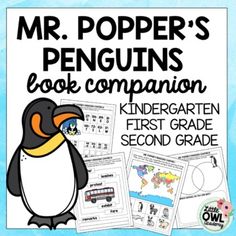 the penguins book companion for children to read and practice their reading skills with an animal theme