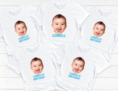 Custom Baby Face Birthday Shirts, Custom Photo Face Shirt, Photo Face Shirt For Family Member Birthday Gift, Custom Image Family Shirt Gift High quality and super soft, comfortable shirt. Made with top of the line vinyl and pressed with a professional grade heat press. SIZING AND COLORS Make sure you check our size-chart before you place your order. If you are not sure about sizing please measure your favorite t-shirt and compare measurements to the chart for the best fit for you. For detailed sizing information and t-shirt color options, please see listing images. H O W TO O R D E R T - S H I R T 1-) Please, Check and Review all Photos. 2-) Select Your T-shirt Color. 3-) Select Your T-shirt Size. 4-) Click ADD TO CART and You can go back to add more product color and text color or You can Photo Face, Family Shirt, Custom Baby, Family Shirts, Custom Photo, Birthday Shirts, Heat Press, Shirt Color, Family Members