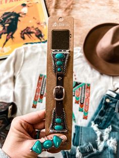 These super cute bands are just what your Apple Watch needs! All are adjustable Fit Apple watches 38MM - 40MM - 42MM Western Apple Watch Band, Western Apple Watch, Turquoise Watch Band, Western Stuff, Western Tattoos, Cowgirl Accessories, Leather Apple Watch Band, Apple Watches, Apple Watch Accessories