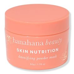 Skin Nutrition Detoxifying Power Mask -  Hanahana Beauty's Skin Nutrition Detoxifying Powder Mask is an intensely restorative 10 minute pore-detoxifying mask designed to reduce the appearance of enlarged pores by extracting excess dirt, oil, and impurities that can cause blemishes.    Key Ingredients     Kaolin, a naturally derived mineral ingredient, promotes the absorption of sebum components from the skin, which visibly reduces the appearance of clogged pores. Hibiscus root extract contains h Hanahana Beauty, Coconut Oil Mask, Powder Mask, Mask Skin, Skin Nutrition, Enlarged Pores, Clogged Pores, Vitamin B, Ulta Beauty