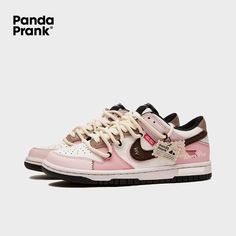 Pink Designer Sneakers, Pink And Brown Shoes, Sneakers Collection Aesthetic, Popular Shoes 2024, Aesthetic Pink Shoes, Shoe Lace Designs, Shoes 2024 Trends, Unique Shoes Sneakers