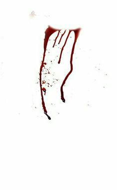 blood dripping down the side of a white wall