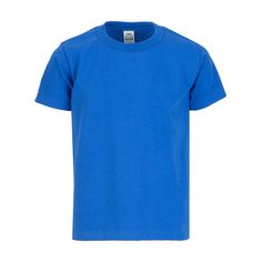 Simple t-shirts for easy styling. Built comfortably with 100% cotton, these t-shirts have a crewneck, breathable feel, and a regular fit for a wide range of motion. These Pro Club Solid Crew Neck t-shirts for youth come in all your favorite colors to match all of your fits. Classic crewneck with a relaxed collar for comfort. Medium-weight natural 100% USA cotton is breathable and keeps you comfortable all day long. Regular fit sits slightly loose on the body for a wide range of motion. Double-ne Pro Club, Soccer Shop, Halloween Inspo, Simple Tshirt, Club Shirts, Backpack Sport, Blue T Shirt, Blue Tshirt, Short Jacket