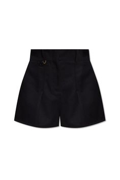 100% Virgin Wool Luxury Black Short-length Bottoms, Luxury High-waist Cotton Shorts, Luxury Black Shorts, Jacquemus Shorts, Luxury High-waisted Shorts With Elastic Waistband, Jacquemus Bag, Black High Waisted Shorts, Fendi Wallet On Chain, Fendi Wallet