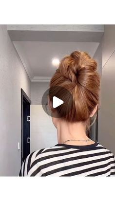 Updo Using Hair Donut, Elegant Easy Updos, Easy Updos For Medium Length Hair, Function Hairstyles, Easy Braided Updo, Modern Updo, Hair Education, Hair Donut, French Twist Hair