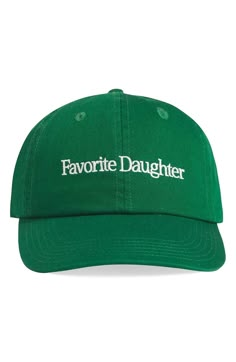 Favorite Daughter Classic Logo Cotton Twill Baseball Cap | Nordstrom Men Home Decor, Hairstyling Products, Logo Baseball, Rollerball Perfume, Favorite Daughter, Closet Essentials, Fragrance Design, Fabric Gift Bags, Classic Logo