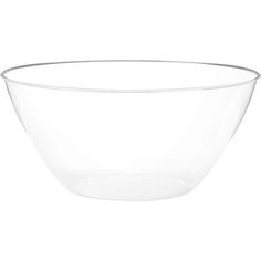 a clear bowl on a white background