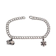 Sterling Silver Charm Bracelet With Rabbit And Snowflake Charms By James Avery. Double Round Link Bracelet With James Avery's Cottontail Bunny Rabbit Charm And Aspen Crystal Snowflake Charms. Bracelet Measures Approx 7" Long End To End, 6 1/2" On Cone. Rabbit Measures 5/8" Long, 3/8" High. Snowflake Measures Approx 3/8" In Diameter. Weighs Approx 9.6g, 6.2dwt. Bracelet Is Marked Avery Ster, Bunny Is Marked With Candelabra Hallmark Ja Ster , Snowflake Is Marked Ster Avery Very Nice Condition With Some Slight Surface Scratching And Light Tarnish. Will Come Packaged In A Gift Box Or Pouch (When Possible) And Will Be Shipped Us Priority Mail With Insurance. Cl120923/17kcs Cottontail Rabbit, James Avery Bracelet, Rabbit Charm, James Avery Jewelry, Crystal Snowflakes, Sterling Silver Charm Bracelet, Charms Bracelet, James Avery, Silver Charm Bracelet