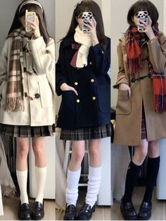 Styling A Coat, Cute Casual Outfits Japanese, Uniform Styling Ideas, Japanese Date Outfit, Simple Japanese Fashion, Winter Ootd Aesthetic, Cute Coat Outfits, Juminocore Outfit Winter, Sawako Winter Outfit