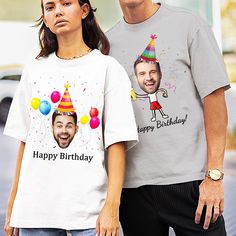 All Over Print T-Shirt, Personalized Photos Print Shirt, Beach Party Matching Shirt, Hawaii Party Bachelor Party Vacation Shirt, Funny Gift for Him Husband Boyfriend Father Grandfather. 🎁Customize Hawaiian shirts Add 1-15 different pictures to the All Over Print Face Shirt. It's a awesome and funny gift for your lover, family and friends, and for various holidays, birthday, anniversary, Hawaii Party and Bachelor Party. You just send us your photos through Etsy Message or email pinetree1976@hotmail.com after your purchase, we will send you the preview before production.  🌟How place an order? 1) Choose the style and size from the listing(refer to Size Table) 2)Add to chart and check out. 3) After place an order, send us your photos in the best possible resolution via Etsy Message. We will Graphic Print Crew Neck Top For Birthday Gift, Casual Crew Neck Top For Birthday Gift, Graphic Print Crew Neck Top For Birthday, Birthday Short Sleeve Graphic Tee Shirt, Birthday Graphic Tee Short Sleeve Shirt, Birthday Graphic Tee Shirt With Short Sleeves, Birthday Graphic Tee With Short Sleeves, Custom Print Crew Neck Shirt For Birthday Gift, Custom Print Crew Neck Shirt As Birthday Gift