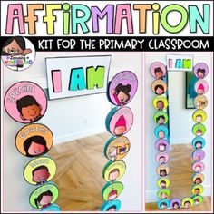 an affirmation kit for the primary classroom with pictures of children's faces