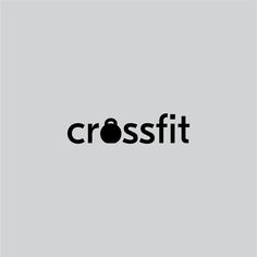 the word crossfit is written in black on a gray background with an image of a